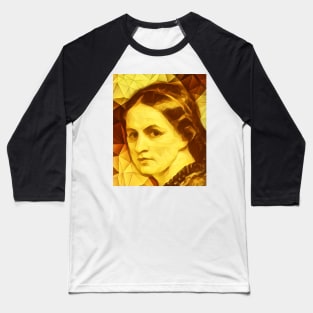 Anne Bronte Golden Portrait | Anne Bronte Artwork 11 Baseball T-Shirt